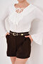 Sandy Blouse with Flounces on the Collar and Sleeves - 8