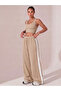 2-Piece Women's Baggy Relaxed Fit White Striped Loose Sweatpants - 2