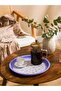 Flower Printed Metal Tray - 34 cm - 2