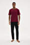 New Season Modal-Cotton Men's Crew Neck Side Stripe Detailed Pajama Set - 5