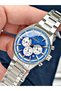 Functional Silver-Blue Color Steel Cord Steel Case Men's Wristwatch 2602Mr - 6