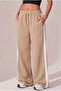 2-Piece Women's Baggy Relaxed Fit White Striped Loose Sweatpants - 4