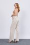 Women's Summer High Waist Premium Eyelet Closure Trousers Casual Daily Office Stylish Stone 30219 - 2