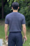 Ribbed Knitwear T-Shirt Men's Slim Fit Summer Premium Basic Top - 3