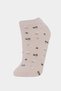 F5633Axkr1 Multicolored Women's 5-Piece Cotton Booties Socks - 4