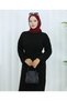 Knitted Detailed Waist-Tie Long Knitwear Dress - 7