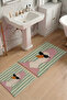 Quack Green 2-Pack Bath Mat, Non-Slip Base, Washable 60X100 50X60 cm