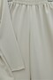 Imported Crepe Double Suit with Pencil Pants and Cross-Tied Front - Beige - 3