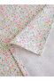 Ruffle Detailed Floral Patterned Double Pique Set 100% Cotton - 5