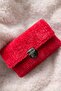 Canvas Handmade Women's Shoulder Bag with Chain Detail - 2
