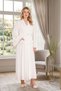 New Season Ecru Summer Lace Detailed Stylish Short Sleeve Buttoned Maternity Pajamas Nightgown Set of 2