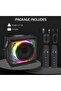 Bluetooth Karaoke Speaker with 2 Mics & LED Lights - 6