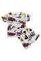 Boys Cotton Thin Fabric White Color Race Car Patterned Short Sleeve Shorts Summer Pajama Set - 2