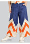 Girl's Geometric Patterned Vest and Wide Leg Pants Set - 3