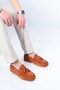 Laceless Tasseled Rubber Sole Genuine Leather Loafer 174-302 Men's Shoes