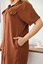 Large Size Ayrobin Fabric Shirt Dress - 6