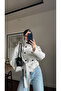 Women's Stand Collar Belted Polka Dot Trench Coat - 4