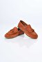 Laceless Tasseled Rubber Sole Genuine Leather Loafer 174-302 Men's Shoes - 7