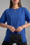 Women's crew neck short sleeve diamond pattern knit blouse with stone embellishments 4193 - 3