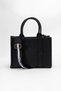 Women's Black Hand and Crossbody Medium Shoulder Bag Width 28cm Length 21cm - 3