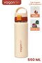 550 ml Single Lid Dual Use Stainless Steel Thermos with Straw and Comfortable Drinking Handle 1110-550ml