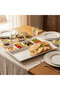 White Rectangular Melamine 5 Portion Serving Plate - 2