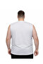 Men's Large Size White Zero Sleeve Fresh T-Shirt 3Xl-4Xl-5Xl-6Xl - 2