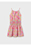 Girl's Floral Patterned Dress 6917 - 5