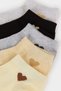 F5628Axkr1 Multi-Colored Women's 5-Piece Cotton Booties Socks - 7