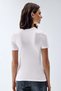 Women's Crew Neck Interlock T-Shirt 3538 White Color - 2