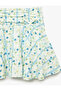 Ruffle Detailed High Waist Viscose Fabric Floral Skirt - 5
