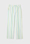 Women's Blue Striped Straight Fit Pants