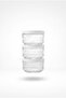 3-Piece Glass Storage Container Transparent Glass Jar with Lid for Kitchen and Refrigerator Use White 425 Cc - 3
