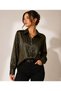 Luxe Gold Line – Women's Shirt with Shimmering Stripes - 7