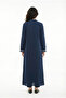 Long Sleeve Mihrimah Embroidered Summer Shawl Cloth Ferace Navy Blue Lcvt - 2