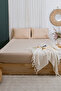 100% Cotton 2 Layer Muslin Elastic Sheet Set Natural Woven /Single - Double - King Size