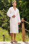 Joone 100% Cotton Hooded Unisex Waffle Pique Bathrobe Women's and Men's Bathrobe - 4