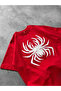 Men's Spider Print T-Shirt Short Sleeve Crew Neck T-Shirt - Red