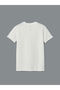 Xside Active White Crew Neck Reflector Printed Women's Sports T-Shirt - 6