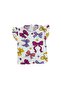 Girls' Cotton Summer Thin Fabric White Ribbon Pattern Short Sleeve Shorts Summer Pajamas Set - 6
