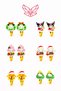 Non-Pierced Earrings Kuromi Hello Kity Cinnammaroll Pochaco My Melody Designed Non-Pierced Children's Earrings