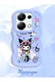 Redmi Note 13 Pro 4g Compatible Shockproof Simple Blue Silicone Phone Case Kuromi Pattern - 2