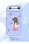 Tecno Pova Slim Compatible Shockproof Simple Blue Silicone Phone Case Girl Pattern - 2