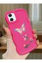 Samsung Galaxy A05 Compatible Shockproof Simple Red Silicone Phone Case Butterfly Pattern