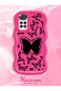 Redmi Note 11 Compatible Shockproof Simple Red Silicone Phone Case Butterfly Pattern - 2