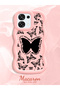 Oppo F31 5g Compatible Shockproof Simple Pink Silicone Phone Case Butterfly Pattern - 2