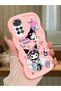 Redmi Note 11 Compatible Shockproof Simple Pink Silicone Phone Case Kuromi Pattern