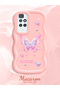 Redmi 10 2022 Compatible Shockproof Simple Pink Silicone Phone Case Butterfly Pattern - 2