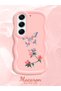 For Tecno Camon 40 Pro 5g Compatible Shockproof Simple Pink Silicone Phone Case Butterfly Pattern - 2