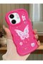 Infinix Smart 9 Compatible Shockproof Simple Red Silicone Phone Case Butterfly Pattern